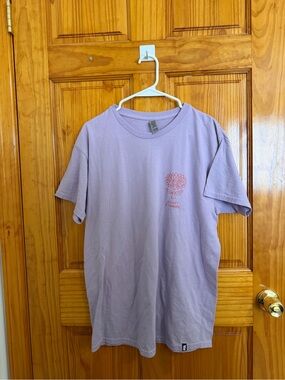 Lavender Graphic Crewneck T‑Shirt - Unbranded